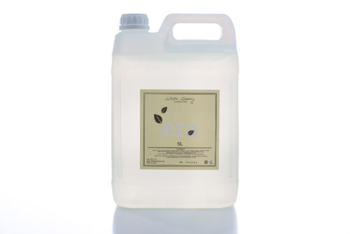 5L refill bottles of the Era toiletry collection, offering eco-friendly, contemporary toiletries for hospitality use.